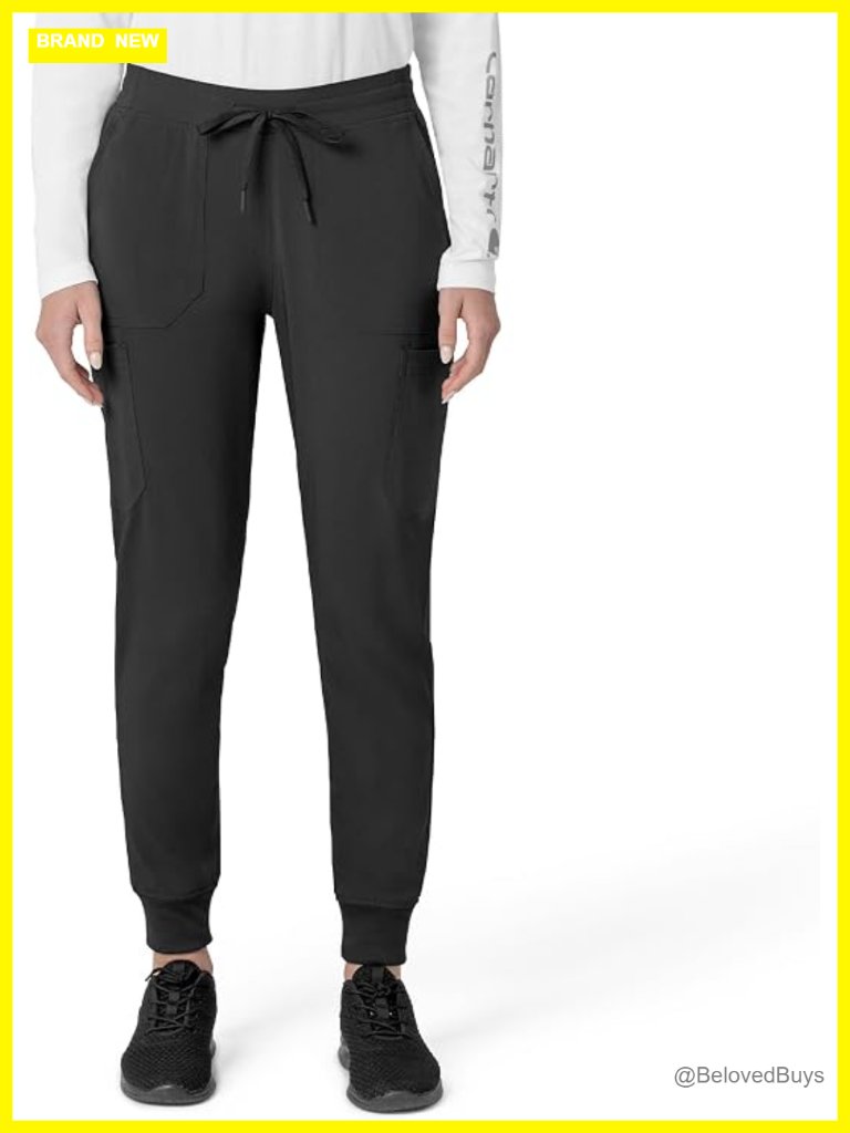 Women's Scrub Pants Cargo Jogger 8-Pocket Drawstring Cuffed